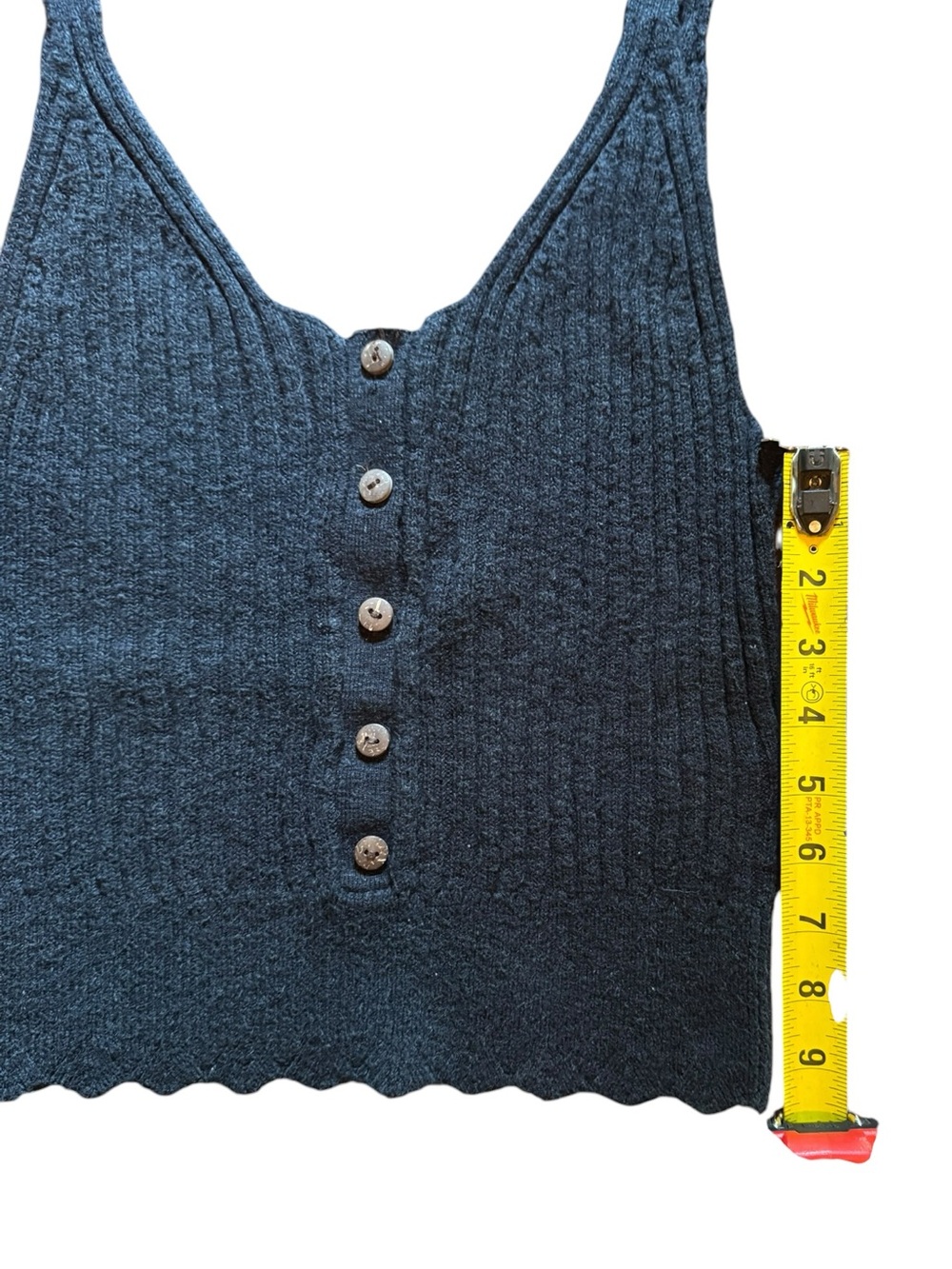 Abercrombie & Fitch Black Ribbed Sweater Tank Top - Picture 6 of 8